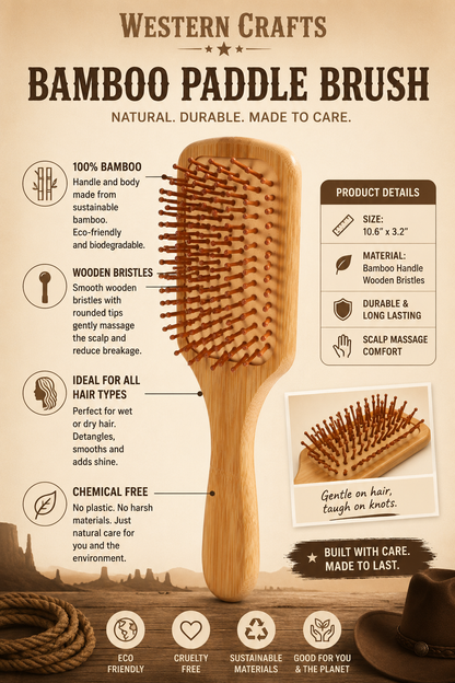 Handmade Western Hairbrushes